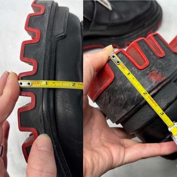 Christian Louboutin CL Moc Dune Chunky Leather Platform Loafer Shoes Grunge 44 - Picture 15 of 16